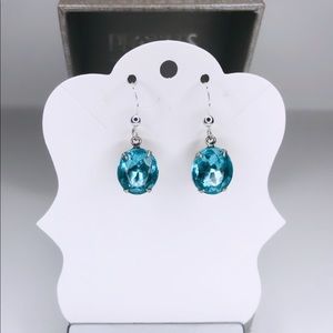 ♡ 2 for 20$ ♡ Sky Blue Gemstone Pendant Earrings